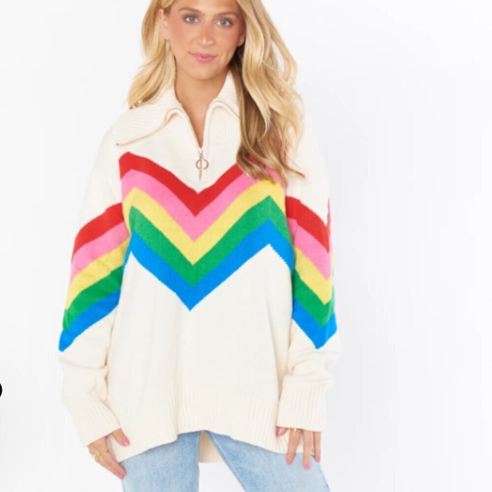 Show Me Your Mumu Weston Half Zip Pullover Womens Small Sweater Shirt - Picture 13 of 13